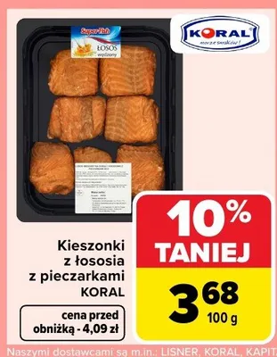 Kieszonki z łososia z pieczarkami promocja w Carrefour