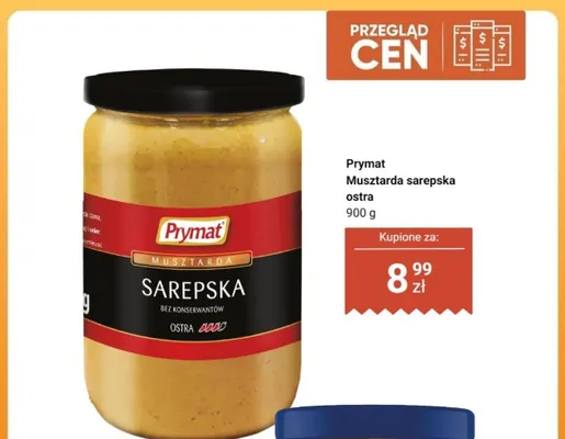 Musztarda sarepska ostra Prymat promocja w Dino