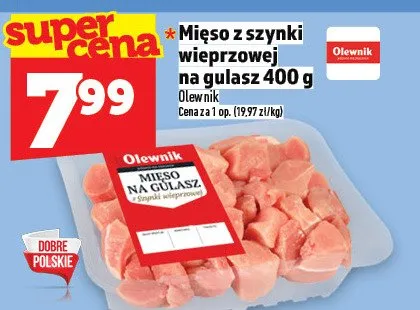 Mięso z szynki wieprzowej na gulasz promocja w TOPAZ