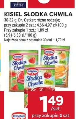 Kisiel Słodka Chwila Dr. Oetker promocja w Stokrotka
