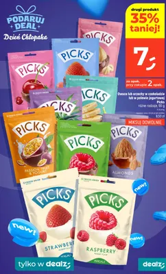 Owoce w polewie jogurtowej Picks Truskawki promocja w Dealz