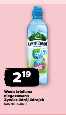 Woda źródlana niegazowana Żywiec Zdrój Zdrojek promocja w Netto