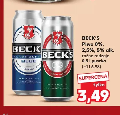 Piwo Beck's promocja w Kaufland