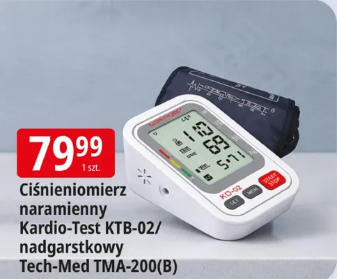 Ciśnieniomierz naramienny Kardio-Test KTB-02 nadgarstkowy Tech-Med TMA-200(B) promocja w Leclerc