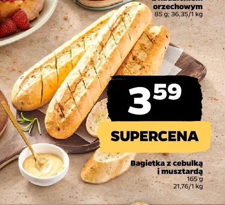 Bagietka z cebulką i musztardą promocja w Netto