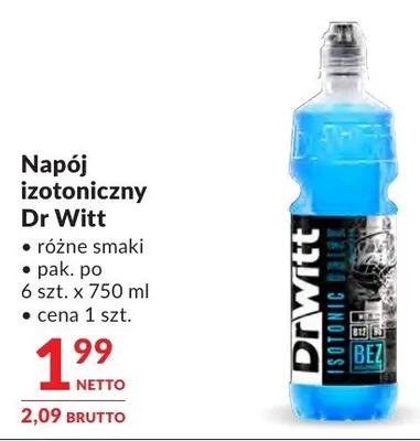 Napój izotoniczny Dr Witt różne smaki promocja w Makro