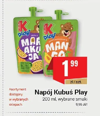 Napój Kubuś Play Marchew Czerwona Pomarańcza promocja w Premium Nasz Sklep