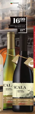 Wino Chardonnay lub Merlot białe lub czerwone/półwytrawne promocja w POLOmarket
