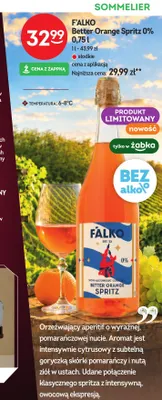 Wino bezalkoholowe Aperitif bezalkoholowy F'alko Better Orange Spritz promocja w Żabka