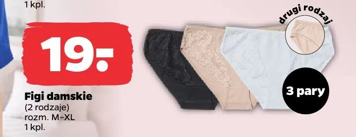 Figi damskie, 2 rodzaje promocja w Netto