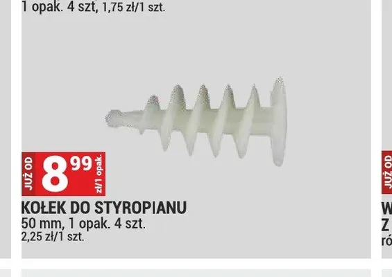 Kołek do styropianu Rawlplug 50 mm promocja w Merkury Market