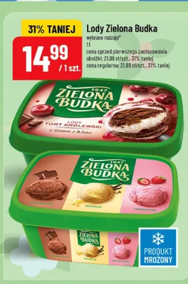 Lody Czekolada Wanilia Truskawka Zielona Budka promocja w POLOmarket