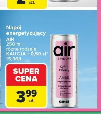 Napój energetyzujący Oshee Air promocja w Carrefour