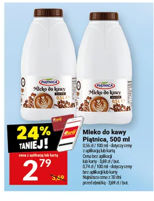 Mleko do kawy Piątnica promocja w Twój Market