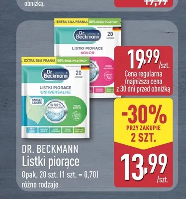 Listki piorące Dr. Beckmann Color promocja w Aldi