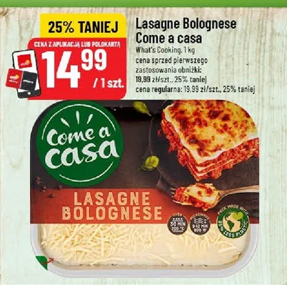 Lasagne Bolognese Come a casa What's Cooking promocja w POLOmarket
