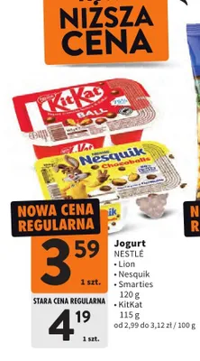 Jogurt Nestlé Lion promocja w Intermarche