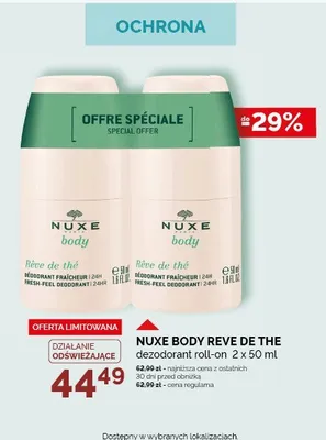 Dezodorant roll-on Nuxe Body Rêve de thé 2-pak promocja w Ziko Dermo