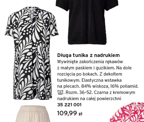Długa tunika z nadrukiem Tchibo promocja w Tchibo