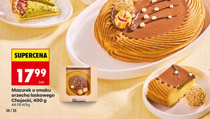 Mazurek o smaku orzecha laskowego promocja w Biedronka