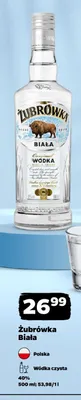 Wódka czysta Żubrówka Biała promocja w Netto