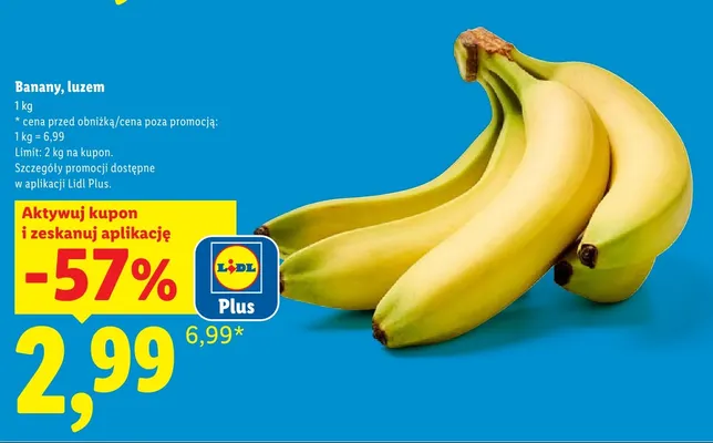 Banany luzem promocja w Lidl