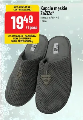 Kapcie męskie  promocja w POLOmarket