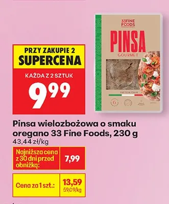 Pinsa wielozbożowa o smaku oregano promocja w Biedronka
