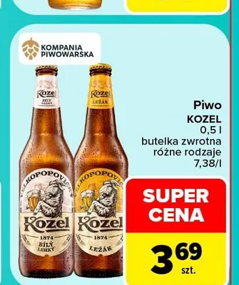 Piwo Kozel Bílý Lehký promocja w Carrefour Market