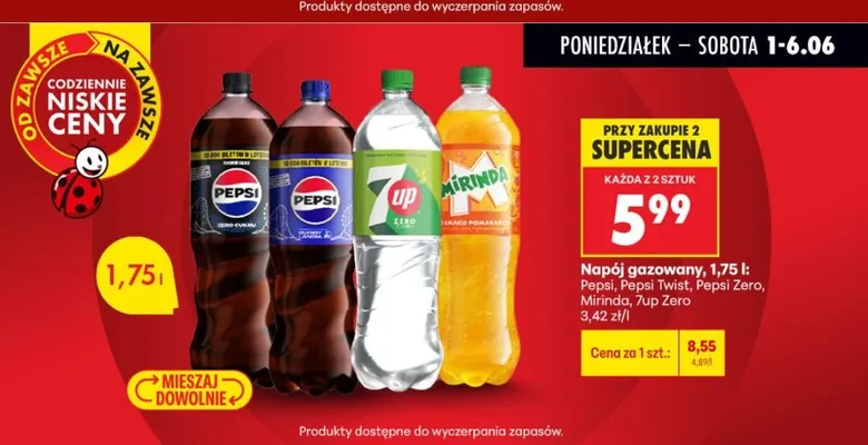 Napój gazowany promocja w Biedronka