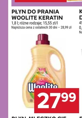Płyn do prania Woolite Keratin promocja w Stokrotka