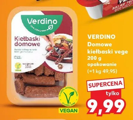 Domowe kiełbaski vege Verdino promocja w Kaufland