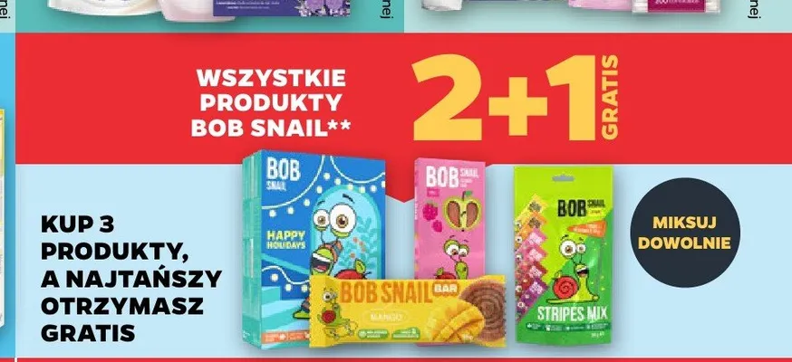 Przekąski owocowe Bob Snail promocja w Netto