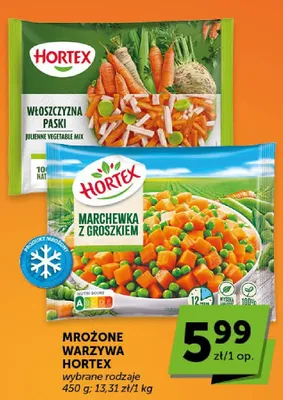 Mrożone warzywa Hortex Marchewka z groszkiem promocja w ABC