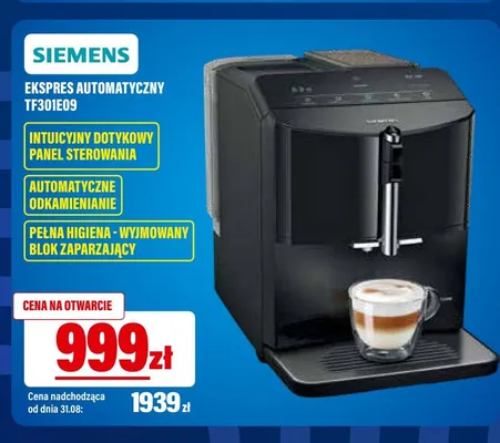 Ekspres automatyczny Siemens TF301E09 promocja w RTV EURO AGD