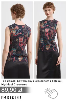Top damski bawełniany z elastanem MEDICINE promocja w Medicine