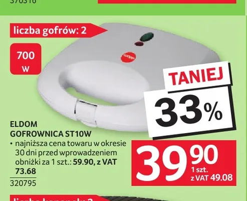 Gofrownica Eldom ST10W promocja w Selgros
