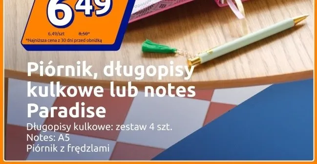 Długopisy kulkowe Paradise zestaw promocja w Action
