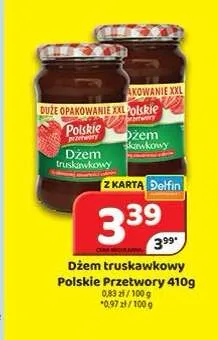 Dżem truskawkowy Polskie Przetwory promocja w Delfin