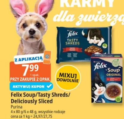 Felix Soup/Tasty Shreds/Deliciously Sliced promocja w Leclerc