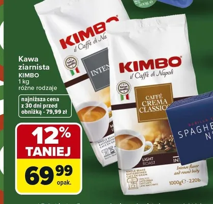 Kawa ziarnista Kimbo Intenso promocja w Carrefour