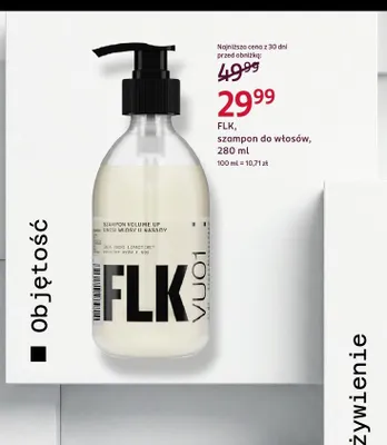 Szampon do włosów FLK Volume Up promocja w Rossmann