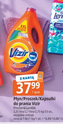 Płyn/Proszek/Kapsułki do prania Vizir promocja w Leclerc