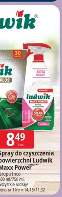 Spray do czyszczenia powierzchni Ludwik Maxx Power 600 ml promocja w Leclerc
