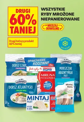 Wszystkie ryby mrożone niepanierowane DRUGA -60% promocja w Biedronka