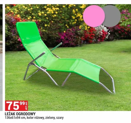 Leżak ogrodowy promocja w Merkury Market