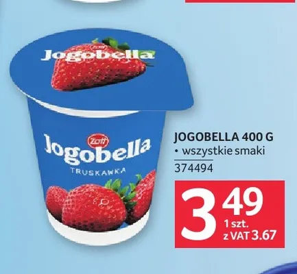 Jogurt Jogobella truskawkowy Zott promocja w Selgros