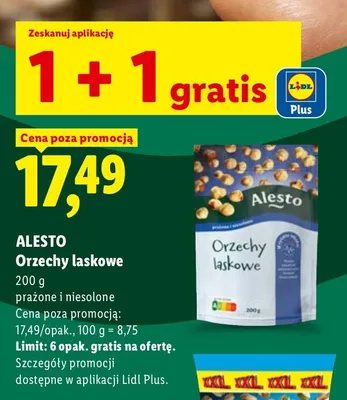 Orzechy laskowe Alesto promocja w Lidl