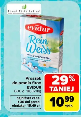 Proszek do prania firan Evidur promocja w Carrefour