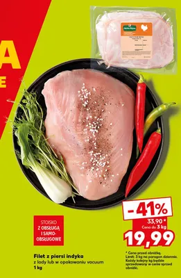 Filet z piersi indyka w opakowaniu vacuum promocja w Kaufland